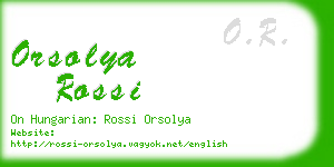 orsolya rossi business card